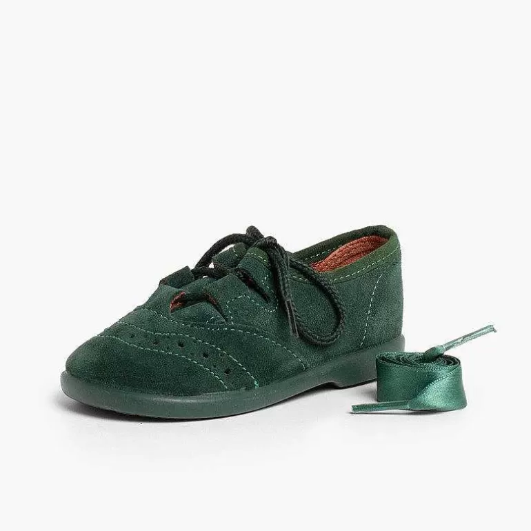 Online Kids Suede Oxford Shoes Girls Lace Up Oxfords