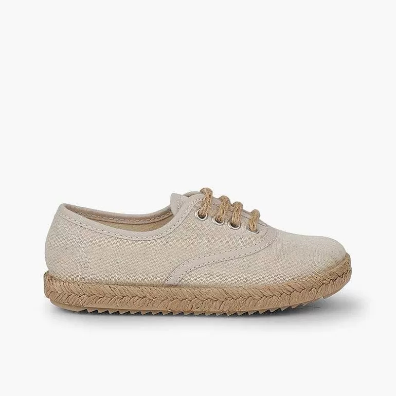 Clearance Kids' Trainers With Jute Sole And Laces Girls Trainers