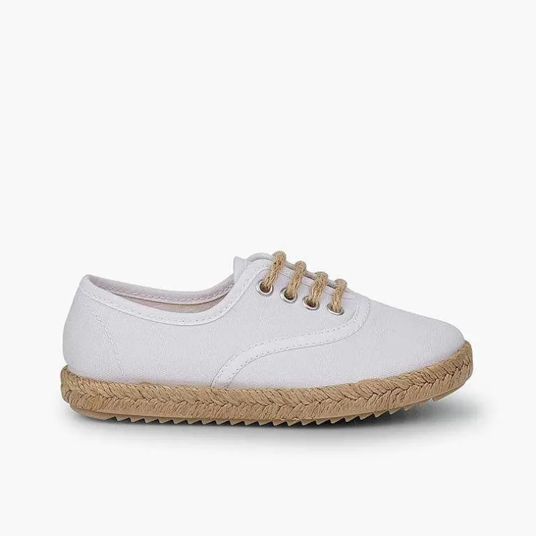 Clearance Kids' Trainers With Jute Sole And Laces Girls Trainers