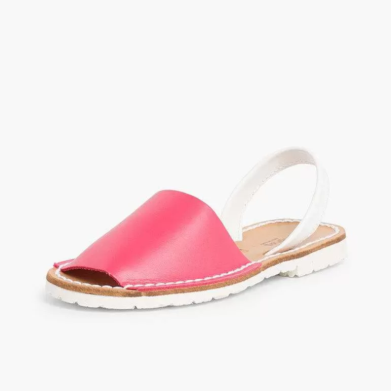 Hot Kids Two-Tone Nappa Menorcan Sandals - Special Edition White Sole Women Avarcas Menorcan Sandals
