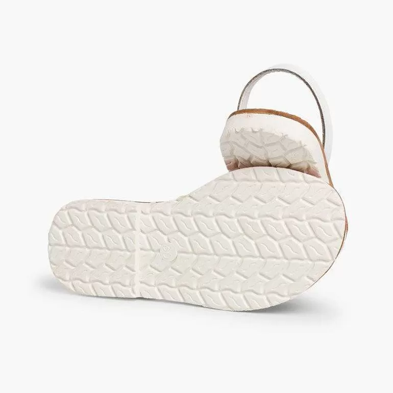 Hot Kids Two-Tone Nappa Menorcan Sandals - Special Edition White Sole Women Avarcas Menorcan Sandals
