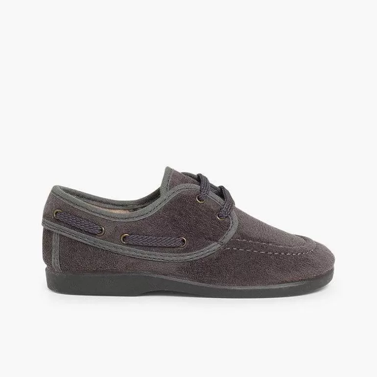 Outlet Lace-Up Faux Suede Boat Shoes Boys Boat Shoes