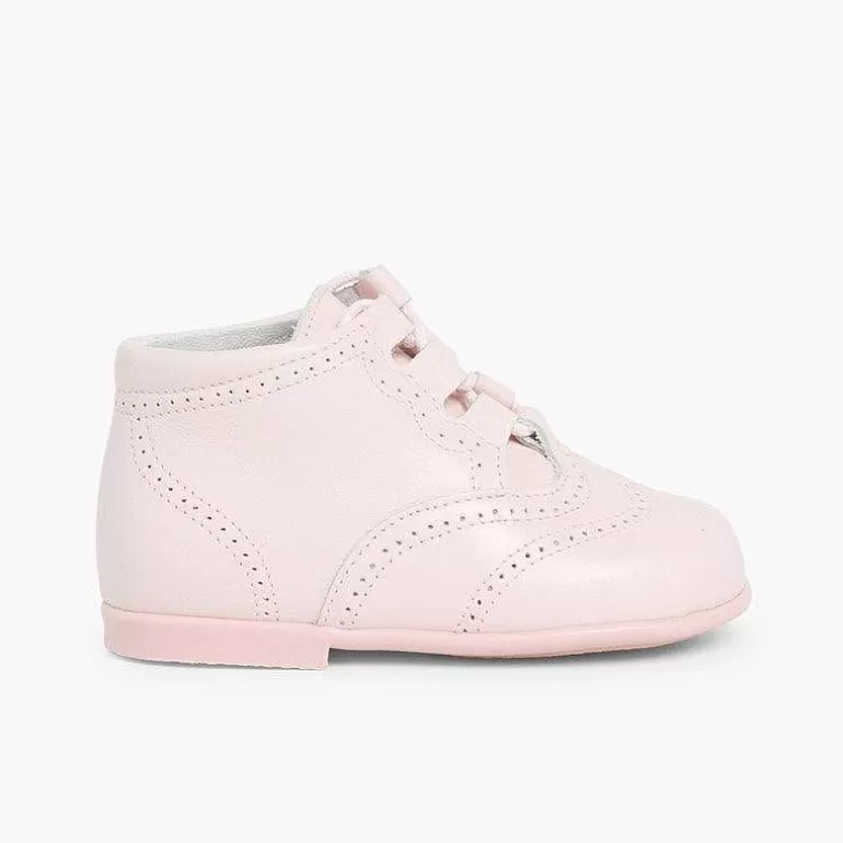 New Leather Lace-Up Oxford Booties Girls Lace Up Oxfords