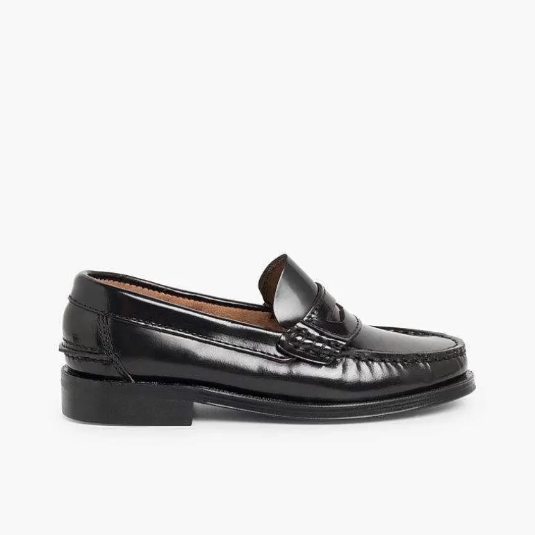 Flash Sale Leather Slip-On Loafers Girls School Shoes