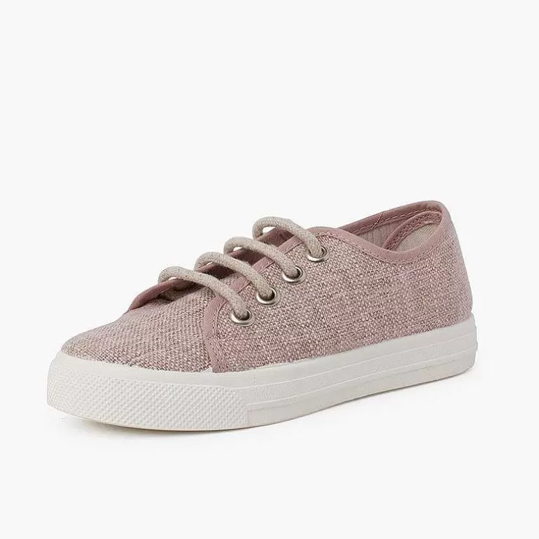 Best Linen Lace-Up Trainers Girls Trainers