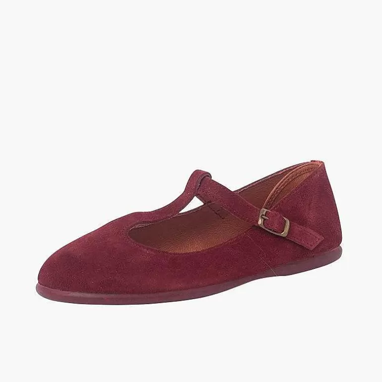 Online Mary Janes In Suede T-Shape Women Ballet Pumps And Flats