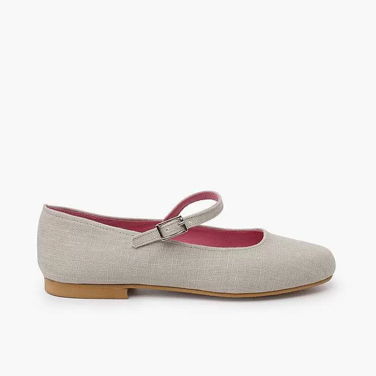 Online Mary Janes Linen Dress Sole Women Ballet Pumps And Flats