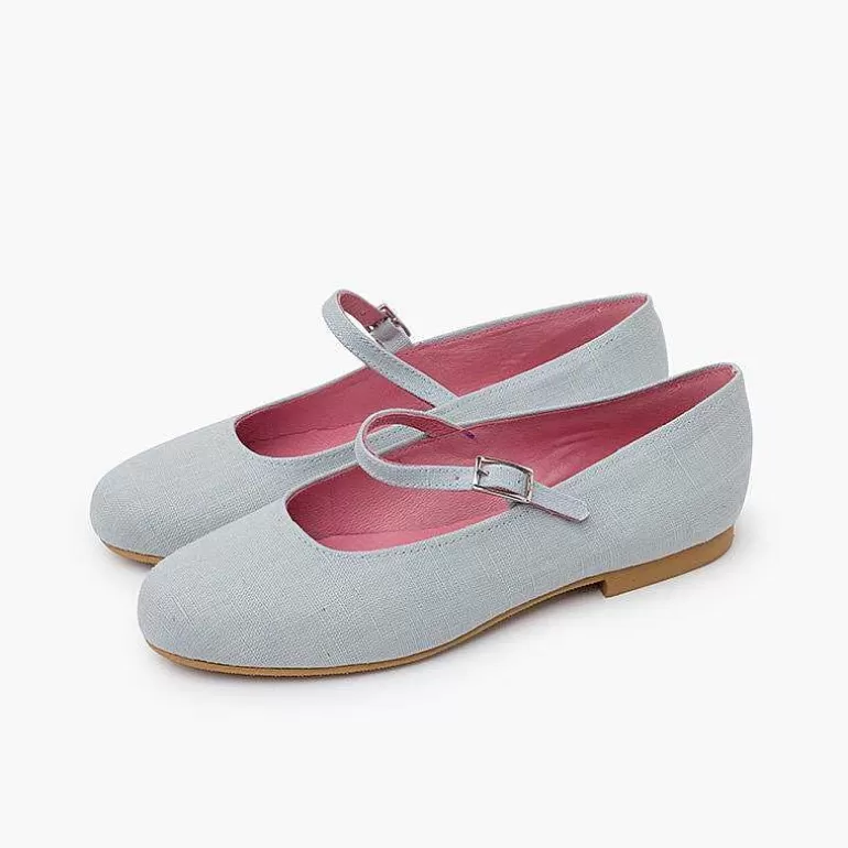 Online Mary Janes Linen Dress Sole Women Ballet Pumps And Flats