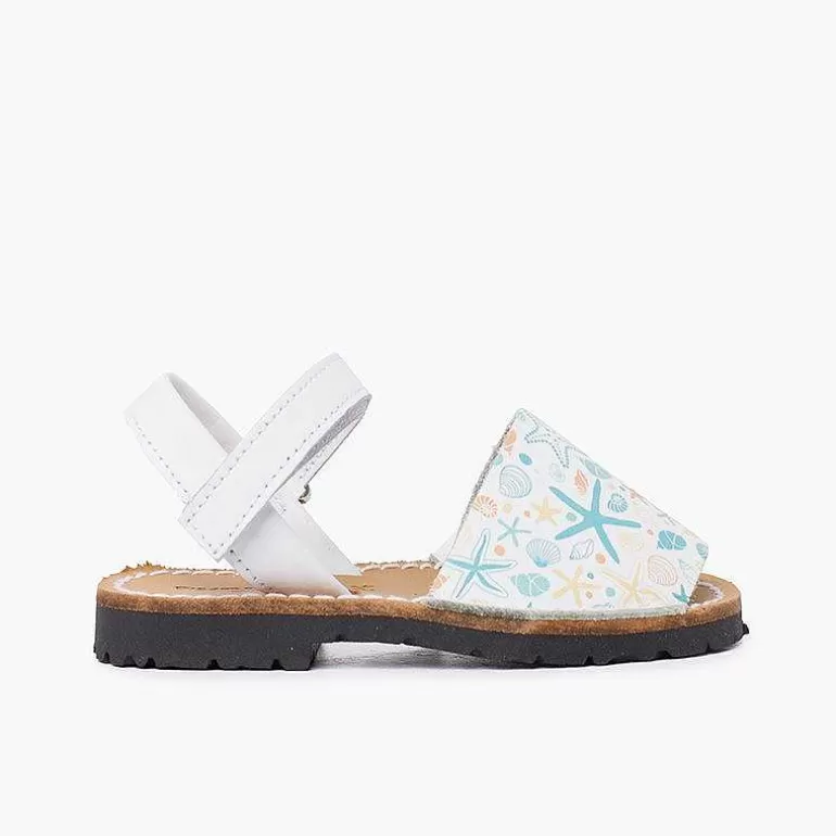 Sale Menorcan Sandals Printed For Children With Adhesive Strip Girls Avarcas Menorcan Sandals