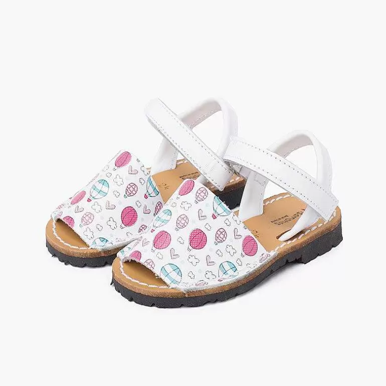 Sale Menorcan Sandals Printed For Children With Adhesive Strip Girls Avarcas Menorcan Sandals