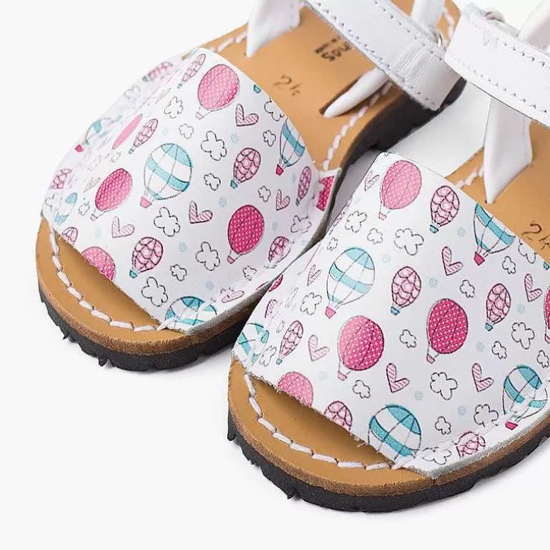 Sale Menorcan Sandals Printed For Children With Adhesive Strip Girls Avarcas Menorcan Sandals