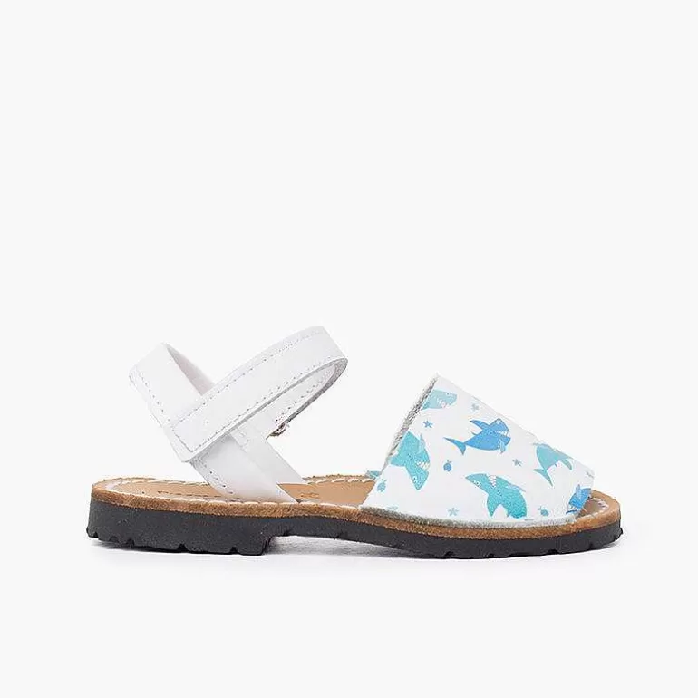 Sale Menorcan Sandals Printed For Children With Adhesive Strip Girls Avarcas Menorcan Sandals
