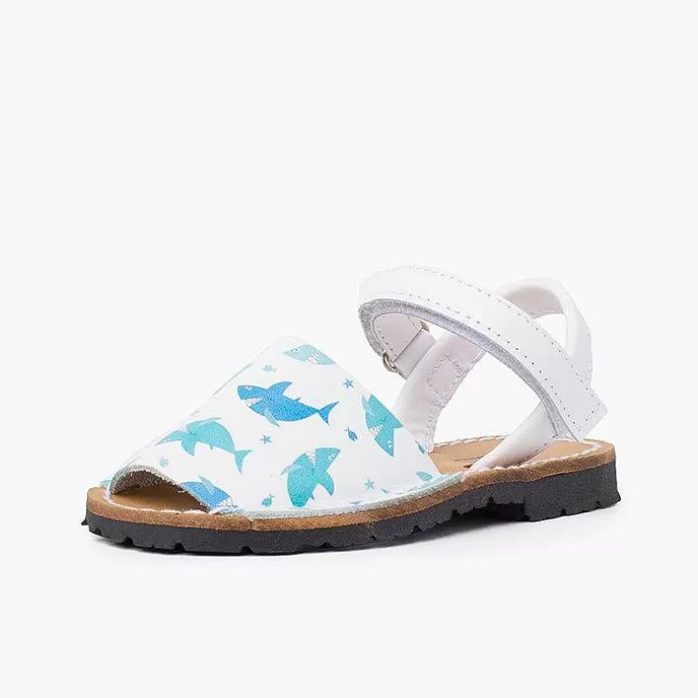 Sale Menorcan Sandals Printed For Children With Adhesive Strip Girls Avarcas Menorcan Sandals
