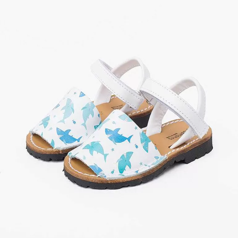 Sale Menorcan Sandals Printed For Children With Adhesive Strip Girls Avarcas Menorcan Sandals
