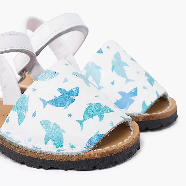 Sale Menorcan Sandals Printed For Children With Adhesive Strip Girls Avarcas Menorcan Sandals