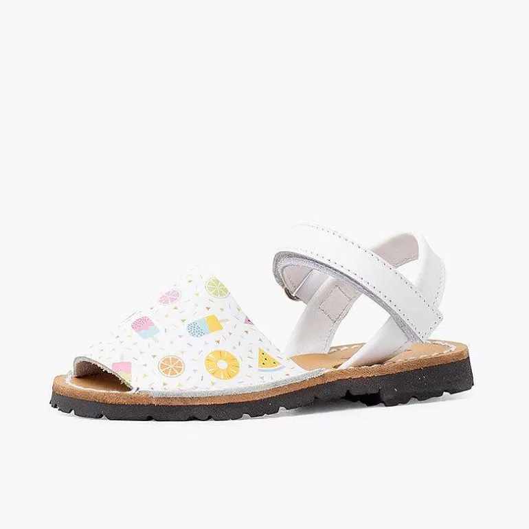 Sale Menorcan Sandals Printed For Children With Adhesive Strip Girls Avarcas Menorcan Sandals