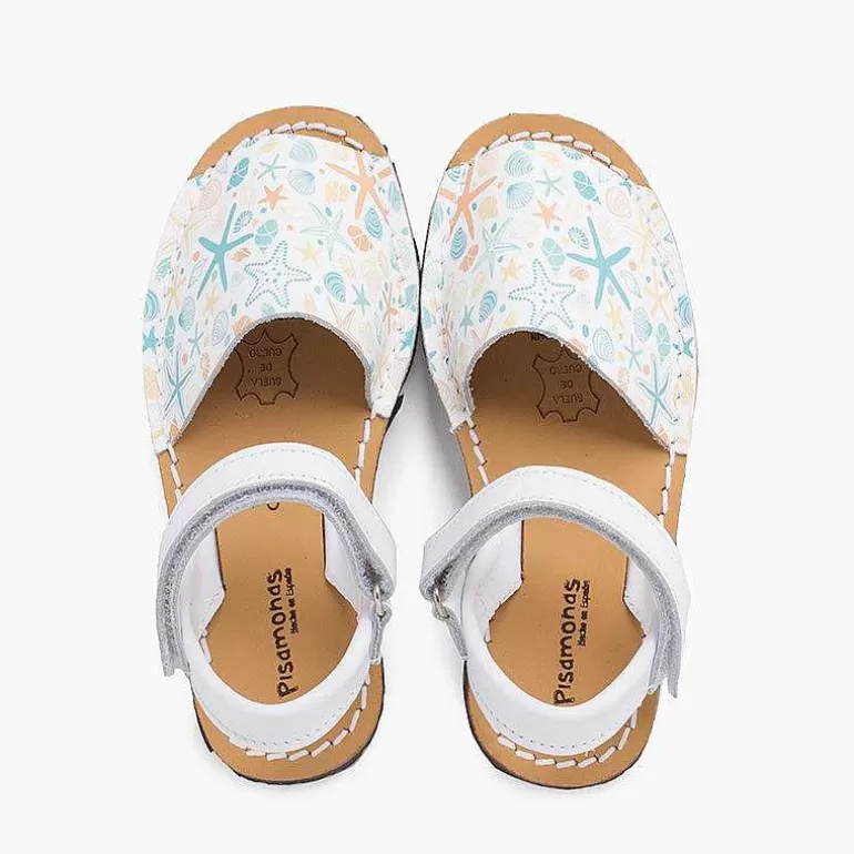 Sale Menorcan Sandals Printed For Children With Adhesive Strip Girls Avarcas Menorcan Sandals