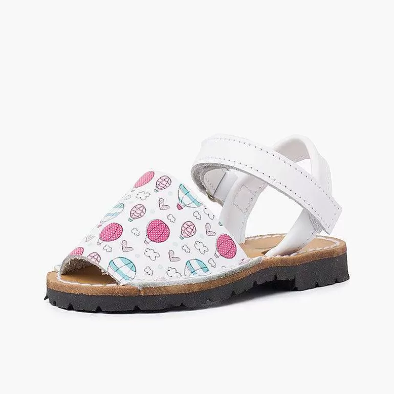 Sale Menorcan Sandals Printed For Children With Adhesive Strip Girls Avarcas Menorcan Sandals