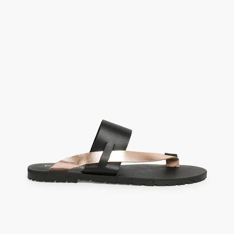 Sale Metallic Leather Toe Post Sandal Girls Sandals