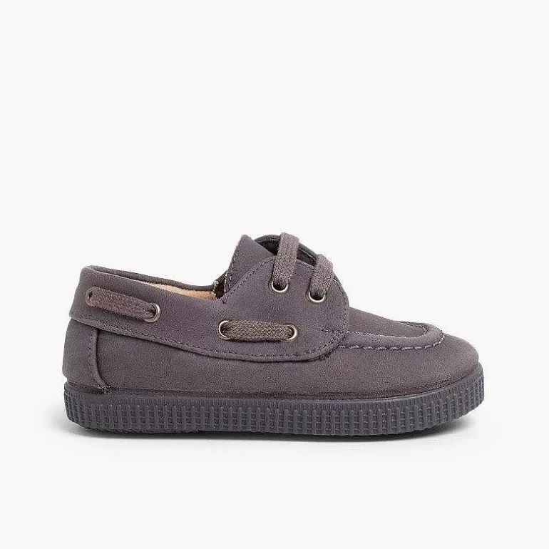 Shop Moccasin Boat Shoes Waxed Canvas With Laces Boys Moccasins And Loafers