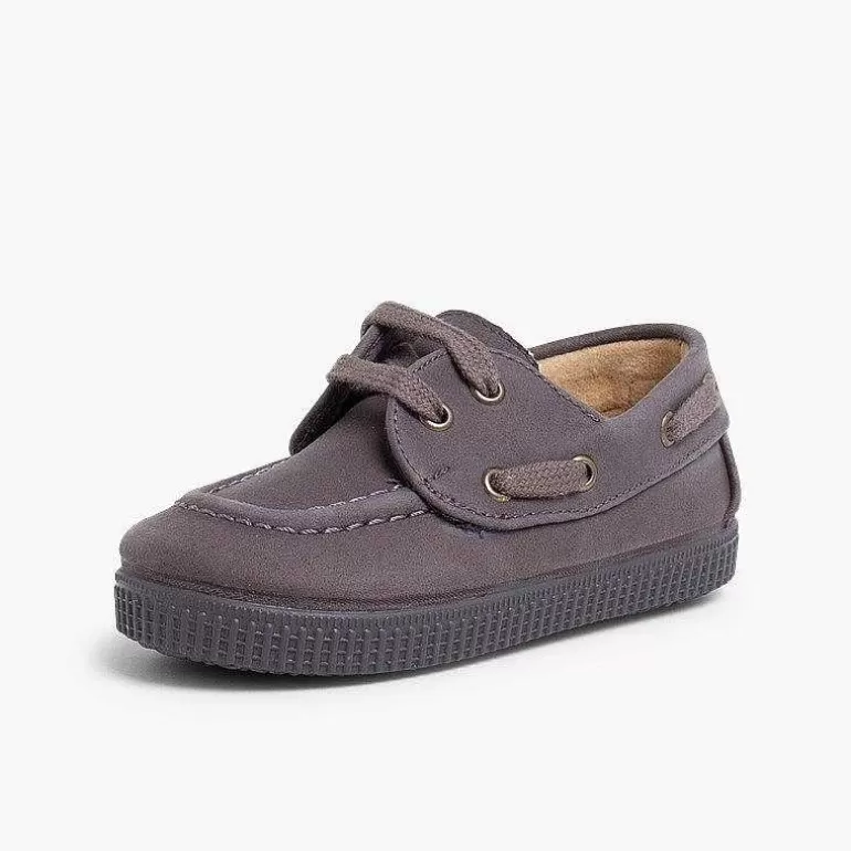 Shop Moccasin Boat Shoes Waxed Canvas With Laces Boys Moccasins And Loafers