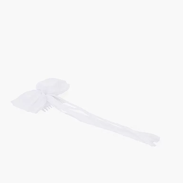 Flash Sale Organza Ribbon Bow Comb Hair Accessories