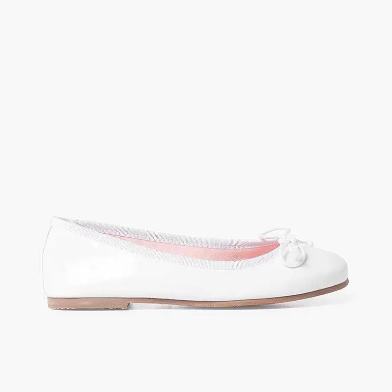 Store Patent Leather Ballet Flats With Bow Women Ballet Pumps And Flats