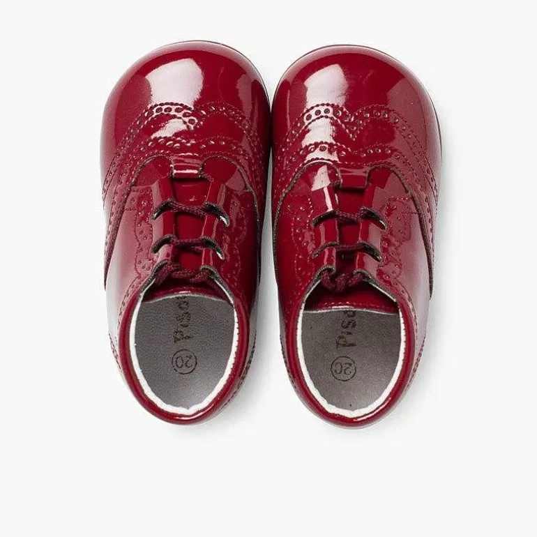 Cheap Patent Type Lace-Up Oxford Booties Girls Lace Up Oxfords