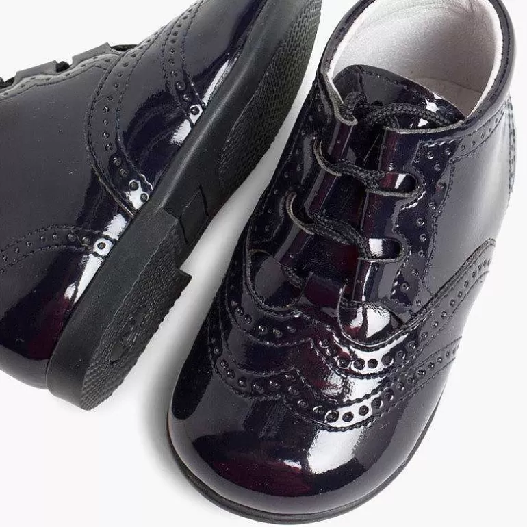Cheap Patent Type Lace-Up Oxford Booties Girls Lace Up Oxfords