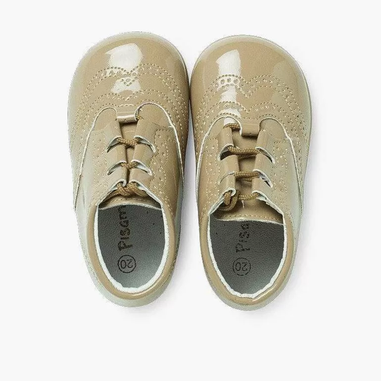 Cheap Patent Type Lace-Up Oxford Booties Girls Lace Up Oxfords
