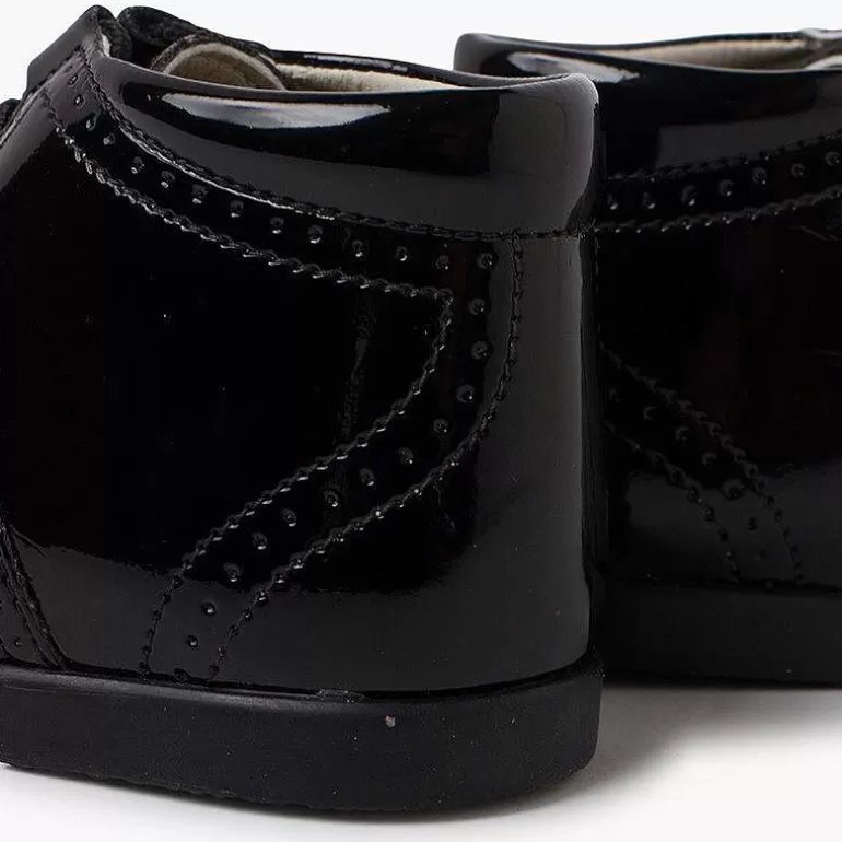 Cheap Patent Type Lace-Up Oxford Booties Girls Lace Up Oxfords