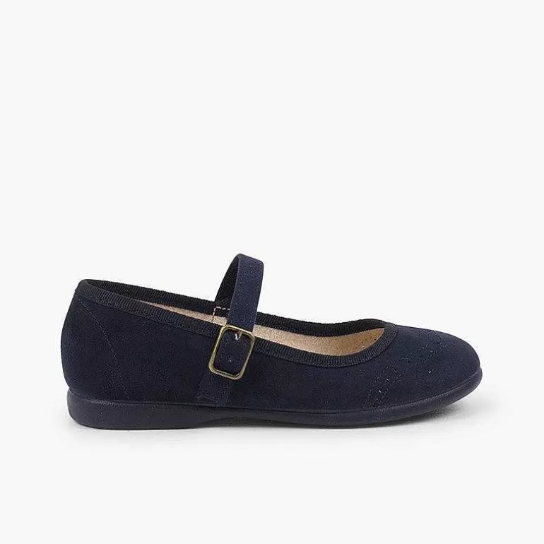 Online Perforated Serratex Buckle Mary Janes Girls Mary Janes