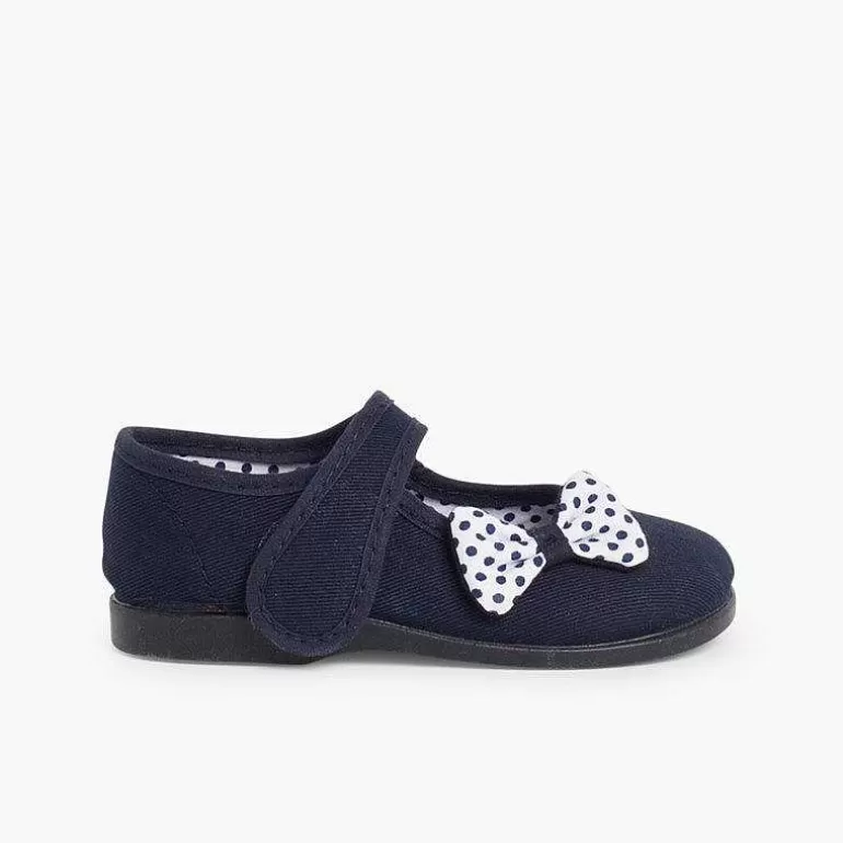 Online Polka Dots Loop Fasteners And Bow Mary Janes Girls Mary Janes