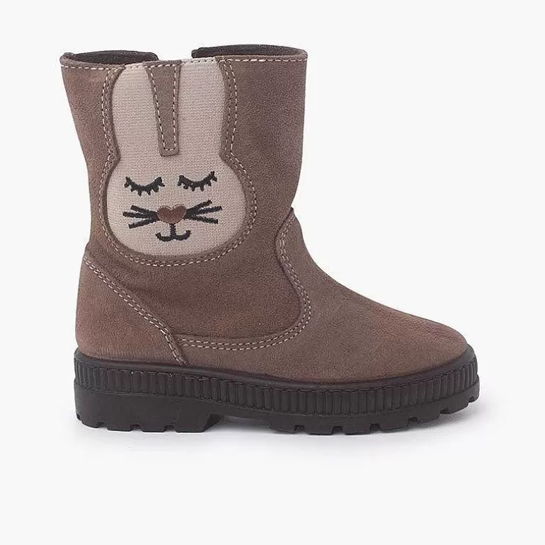 Outlet Rabbit Elastic Suede Boots Girls Boots