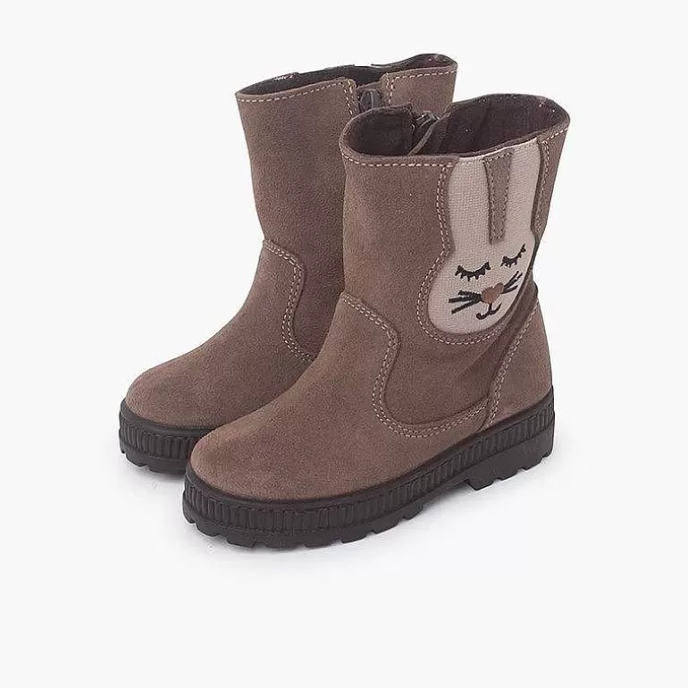 Outlet Rabbit Elastic Suede Boots Girls Boots