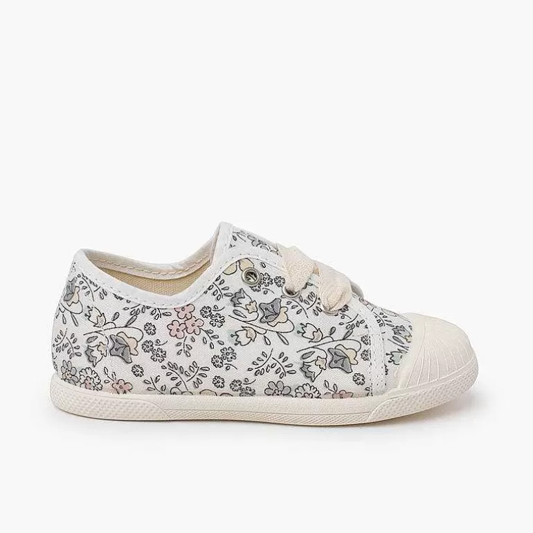 Best Rubber Toe Cap Floral Trainers Girls Trainers