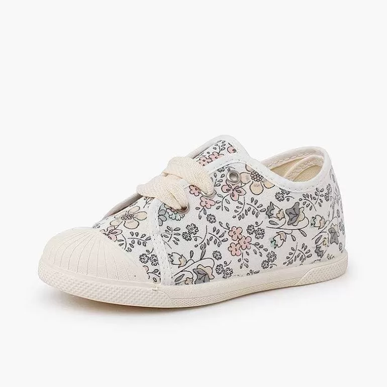 Best Rubber Toe Cap Floral Trainers Girls Trainers