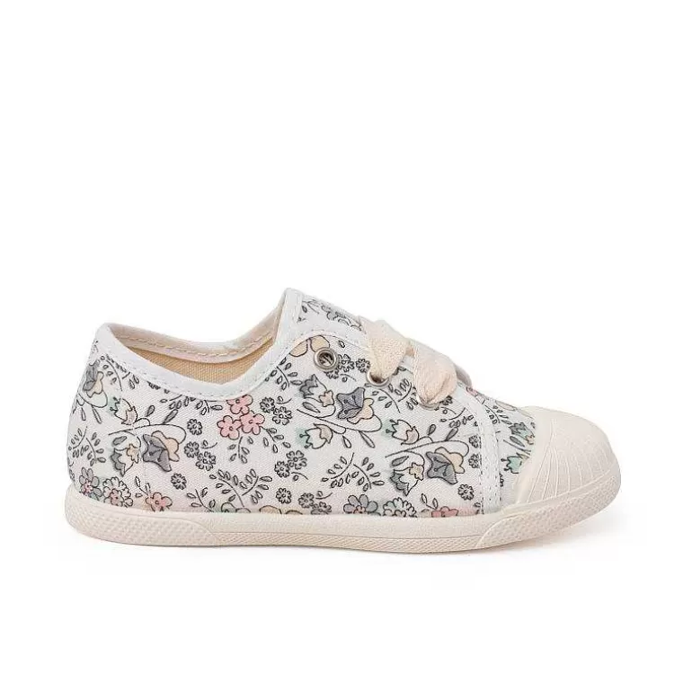 Clearance Rubber Toe Cap Floral Trainers Girls Trainers