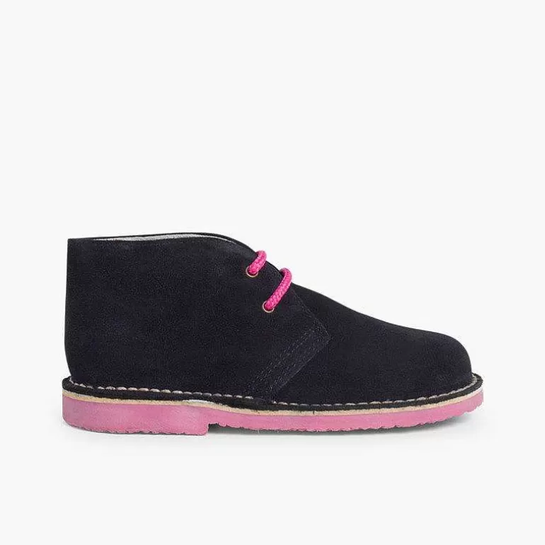 Outlet Safari Desert Boots With Coloured Laces Women Desert Boots