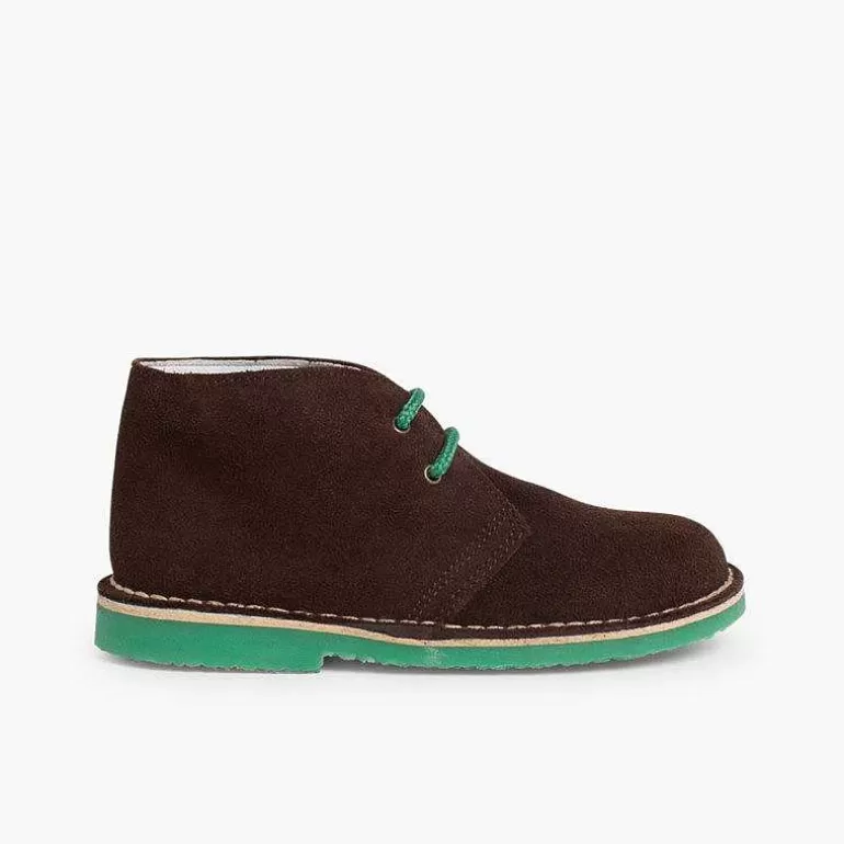 Outlet Safari Desert Boots With Coloured Laces Women Desert Boots