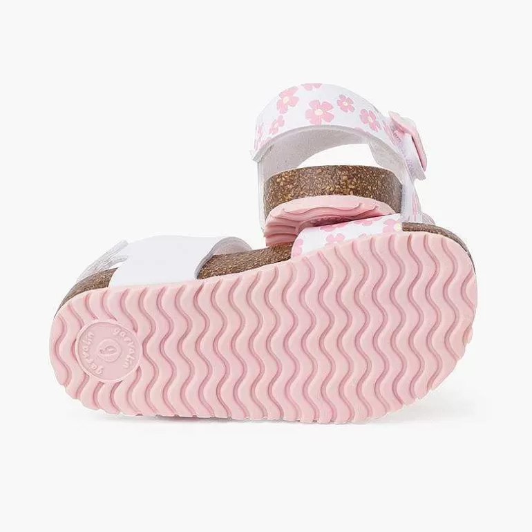 Clearance Sandals With Flowers Double Buckle And Bio Sole Girls Sandals