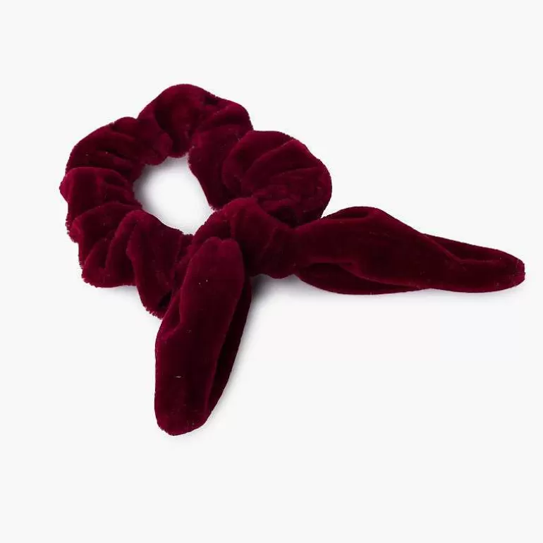 Hot Scrunchie Velvet Scrunchie With Bow Hair Accessories