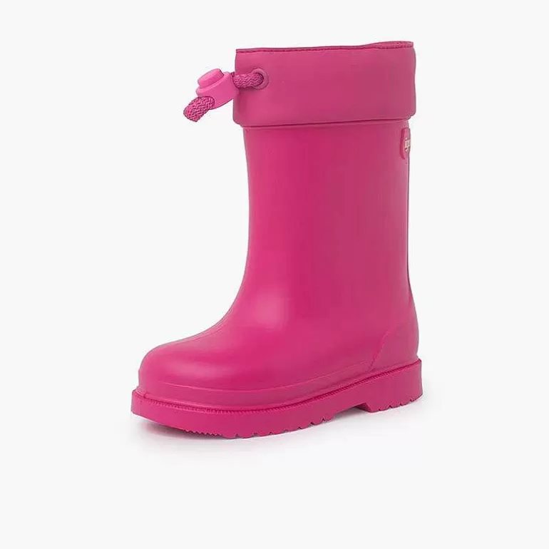 Shop Sheepskin Lining Wellies Adjustable Fastener Girls Wellies