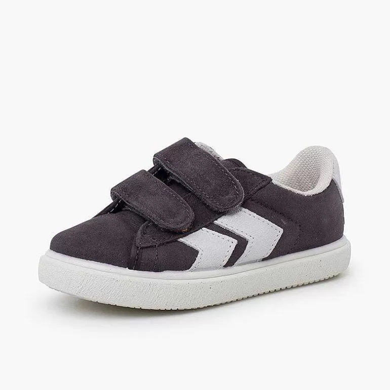 Flash Sale Side Stripes Trainers With Split Suede Fastening Girls Trainers