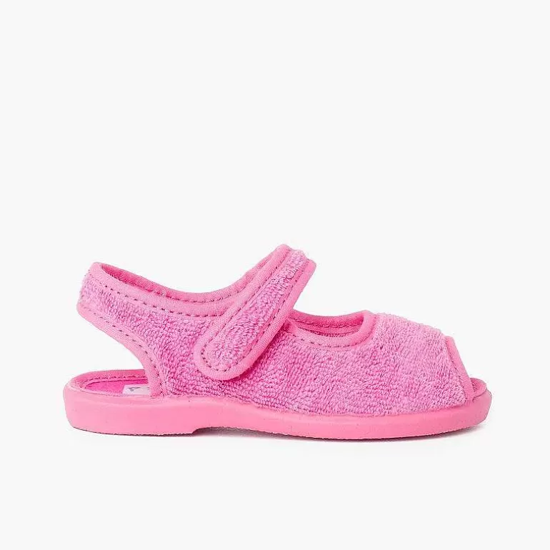 Flash Sale Slipper Sandal Terry Towel Adherent Strip Girls Slippers