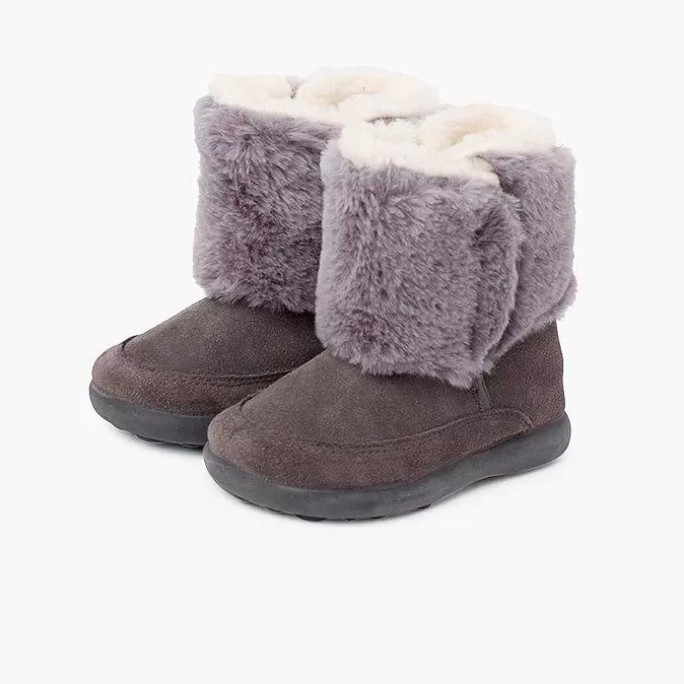 Cheap Soft Fur Boot With Double Adherent Closure Girls Boots