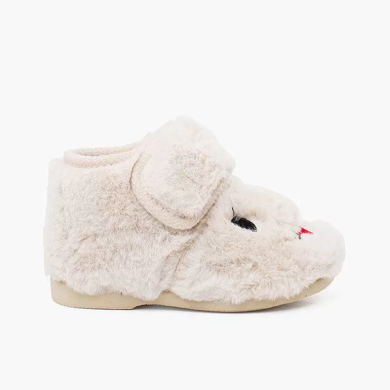 Clearance Soft Fur Bunny Slippers Girls Slippers