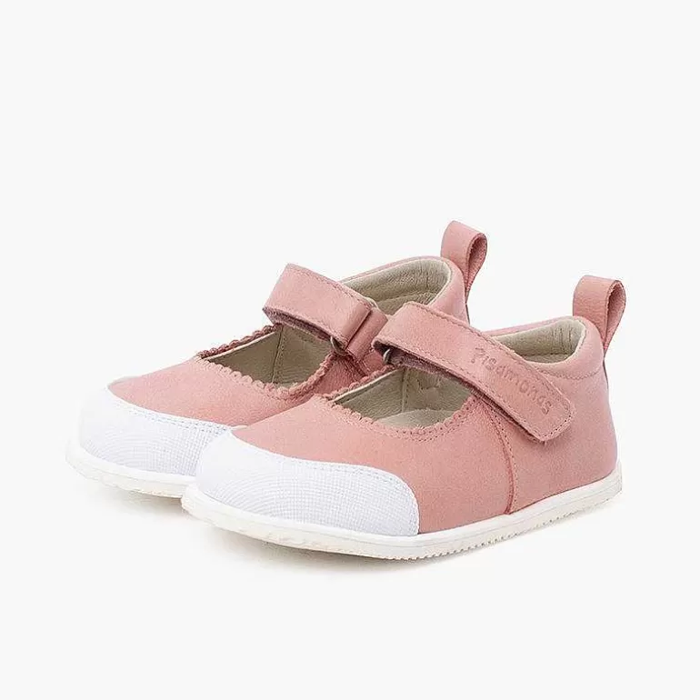 Outlet Sport Leather Mary Janes With Toe Cap And Riptape Fastening Girls Mary Janes