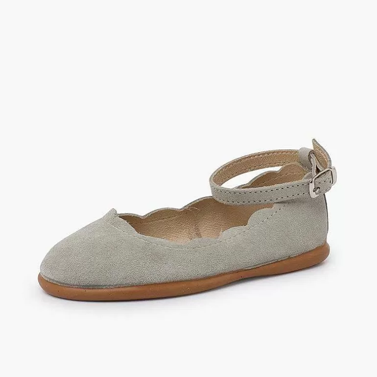 Discount Suede Ballet Pumps Bracelet Wave Details Women Ballet Pumps And Flats