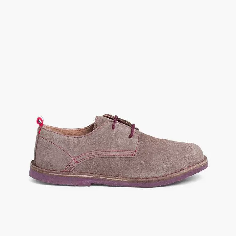 Best Suede Blucher Shoes With Coloured Outsole And Laces Women Brogues And Bluchers